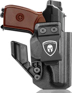 WARRIORLAND IWB Kydex Holster w/Claw & Optics Cut Compatible with Makarov MP Pistol, Inside Waistband Concealed Carry Holster, Adj. Retention & Cant, Right Hand - WARRIORLAND