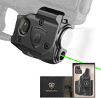 WARRIORLAND Pistol Light Laser & Holster Fit for Taurus G2C/ G3C/ PT111 G2 / PT140 G2, Compact 150-Lumen Trigger Mounted Tactical Weapon Light with Green Laser White LED & IWB Holster, Power Indicator - WARRIORLAND