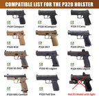 WARRIORLAND Kydex IWB Holster for Sig P320 Compact/XCompact/X-Carry/M18/M17/Full-Size/XFive Legion/DH3/AXG, Optics Cut, Adjustable Cant & Retention, Right Hand Concealed Carry - WARRIORLAND