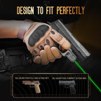 WARRIORLAND Green Laser Light and Holster Combo, Fit for P320 Compact & M18 & Full-Size & M17 - Compact Trigger Laser with Battery Indicator, Right-Hand IWB Concealed Carry Kydex Holster, WLS-112G-HW1 - WARRIORLAND