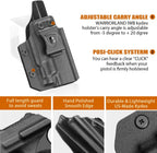 WARRIORLAND IWB Kydex Holster for Hellcat Pro OSP with TLR-7 X Sub or TLR-7 HL-X Sub, Light-Bearing Design, Optics Cut, Adjustable Cant & Posi-Click Retention, Right Hand Draw - WARRIORLAND