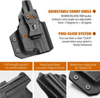 S&W M&P Shield / Shield Plus IWB Kydex Holster Light-Bearing - Fits TLR-6, Optic Cut, Adjustable Cant & Retention, Appendix Concealed Carry, Right Hand - WARRIORLAND