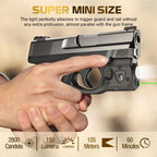 WARRIORLAND Pistol Light Laser Combo Fits S&W M&P Shield M2.0 9mm/.40, Compact 150-Lumen Trigger Mounted Tactical Weapon Light with Green Laser & White LED, Power Indicator & 3 Light Mode Options - WARRIORLAND