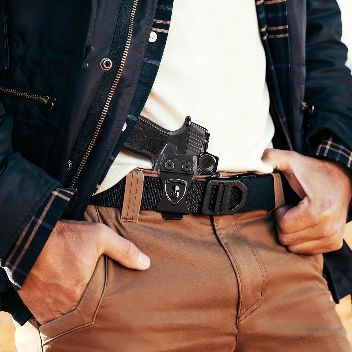 WARRIORLAND IWB Kydex Holster for Sig P365-XMACRO with TLR-7 X Sub or TLR-7 HL-X Sub, Light-Bearing Design, Optics Cut, Adjustable Cant & Posi-Click Retention, Right Hand Draw - WARRIORLAND