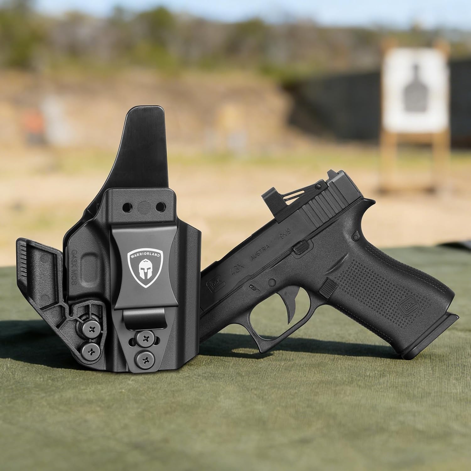 Glock 43 / 43X / 43X MOS IWB & OWB Holster - Optics Ready, Adj. Retention/Cant/Height, Removable Claw + Paddle, No Light/Laser, Right Hand - WARRIORLAND