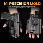 WARRIORLAND Kydex Holster（Only） Fit for S&W M&P 9 M2.0 Compact 4.0'' Barrel & MB1 Pistol Light - WARRIORLAND