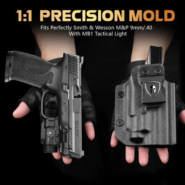 WARRIORLAND Kydex Holster（Only） Fit for S&W M&P 9 M2.0 Compact 4.0'' Barrel & MB1 Pistol Light - WARRIORLAND