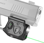 WARRIORLAND Pistol Light Laser Combo Fits Sig Sauer P365 Xmacro, Compact 150-Lumen Trigger & Rail Mounted Tactical Weapon Light, Green Laser & White LED Flashlight, Power Indicator, SLL-109G - WARRIORLAND