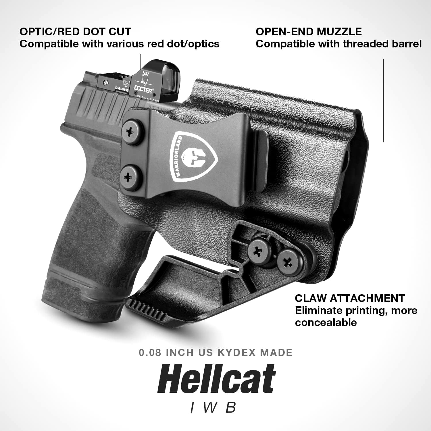 WARRIORLAND Hellcat Pro Kydex Holster with 1.75