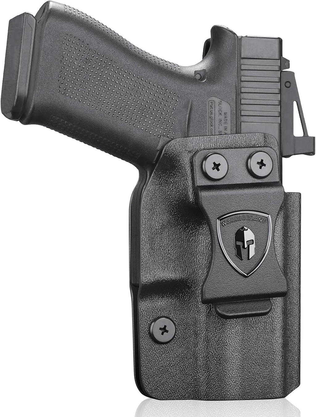 WARRIORLAND Optics Cut Kydex Appendix IWB Holster for Glock 43X MOS/43X/G43, Adjustable Cant & Retention, Right Hand Concealed Carry - WARRIORLAND
