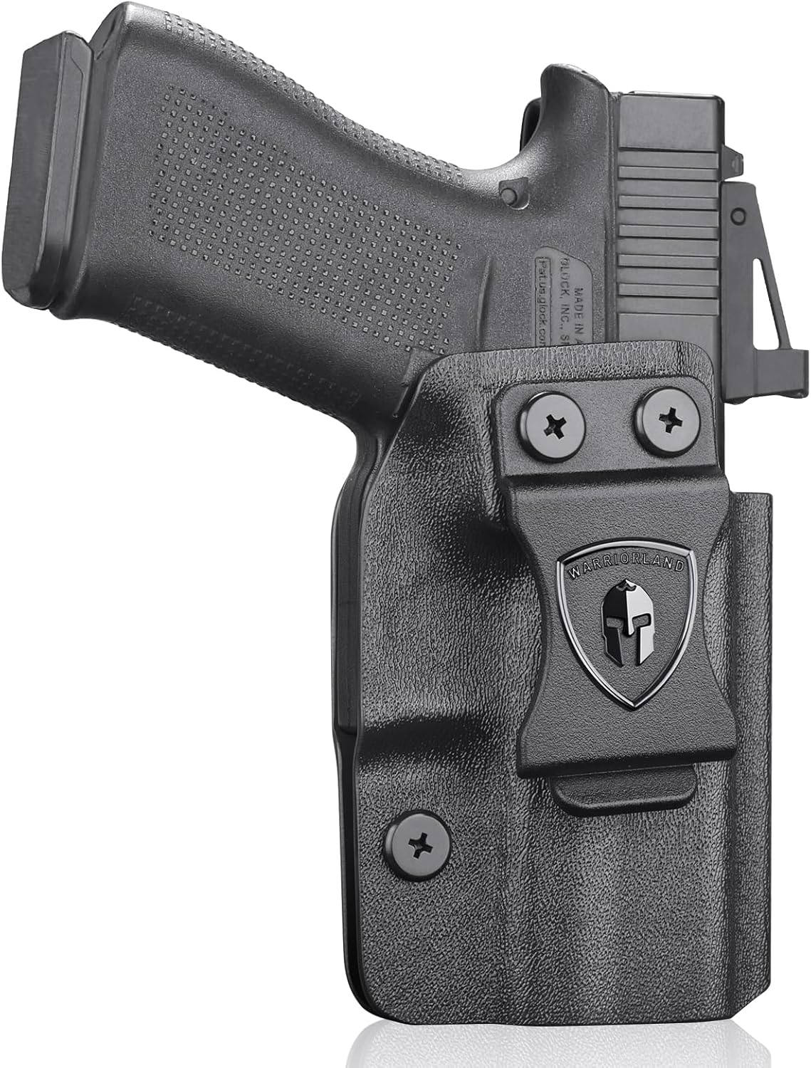 WARRIORLAND Optics Cut Kydex Appendix IWB Holster for Glock 43X MOS/43X/G43, Adjustable Cant & Retention, Right Hand Concealed Carry - WARRIORLAND