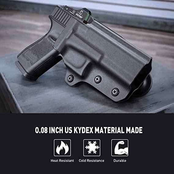 OWB Kydex Level II Retention Thumb Release Glock Holster 17 19  22 23 31 32 Gen 4 5 19X 44 45