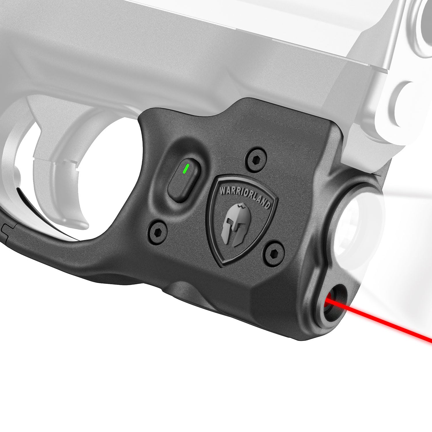 WARRIORLAND Pistol Light Laser Combo Fits S&W M&P Shield 9mm/.40, Compact 150-Lumen Trigger Mounted Tactical Weapon Light with Red Laser & White LED, Power Indicator & 3 Light Mode Options - WARRIORLAND