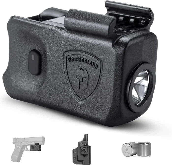 Kydex Holster (Only) Tailored Made for Mini Pistol Light SL-1: Glock 17/19/21/22 Gen 3 4 5 & G23/32 Gen 4 Pistol - WARRIORLAND