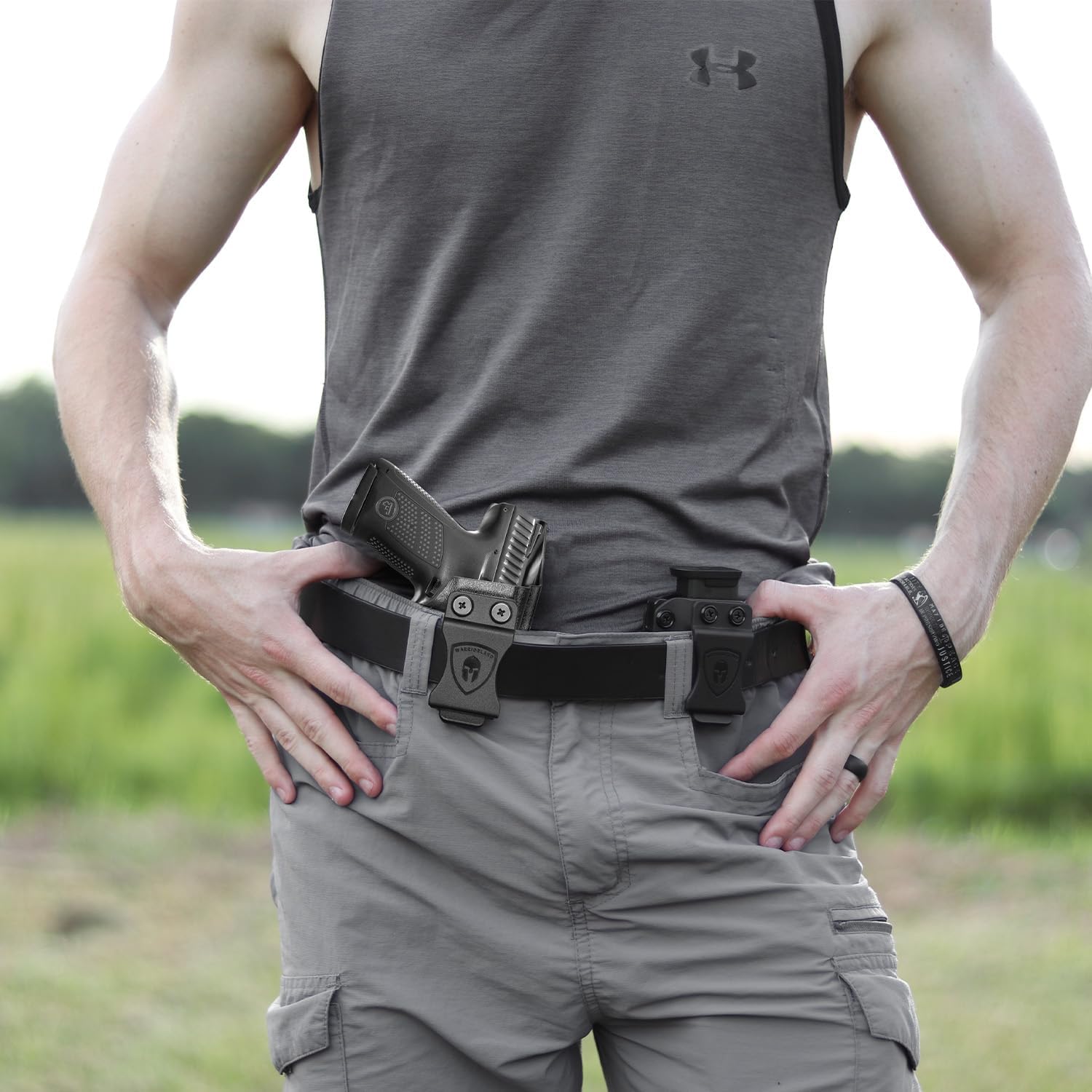 WARRIORLAND Concealed Carry Kydex Holster Fit for CZ P-10 C & CZ P-10 S, Inside Waistband IWB | Adjustable Cant | 'Posi-Click' Retention | Full Length Sweat Guard, Right Hand/Left Hand Option - WARRIORLAND