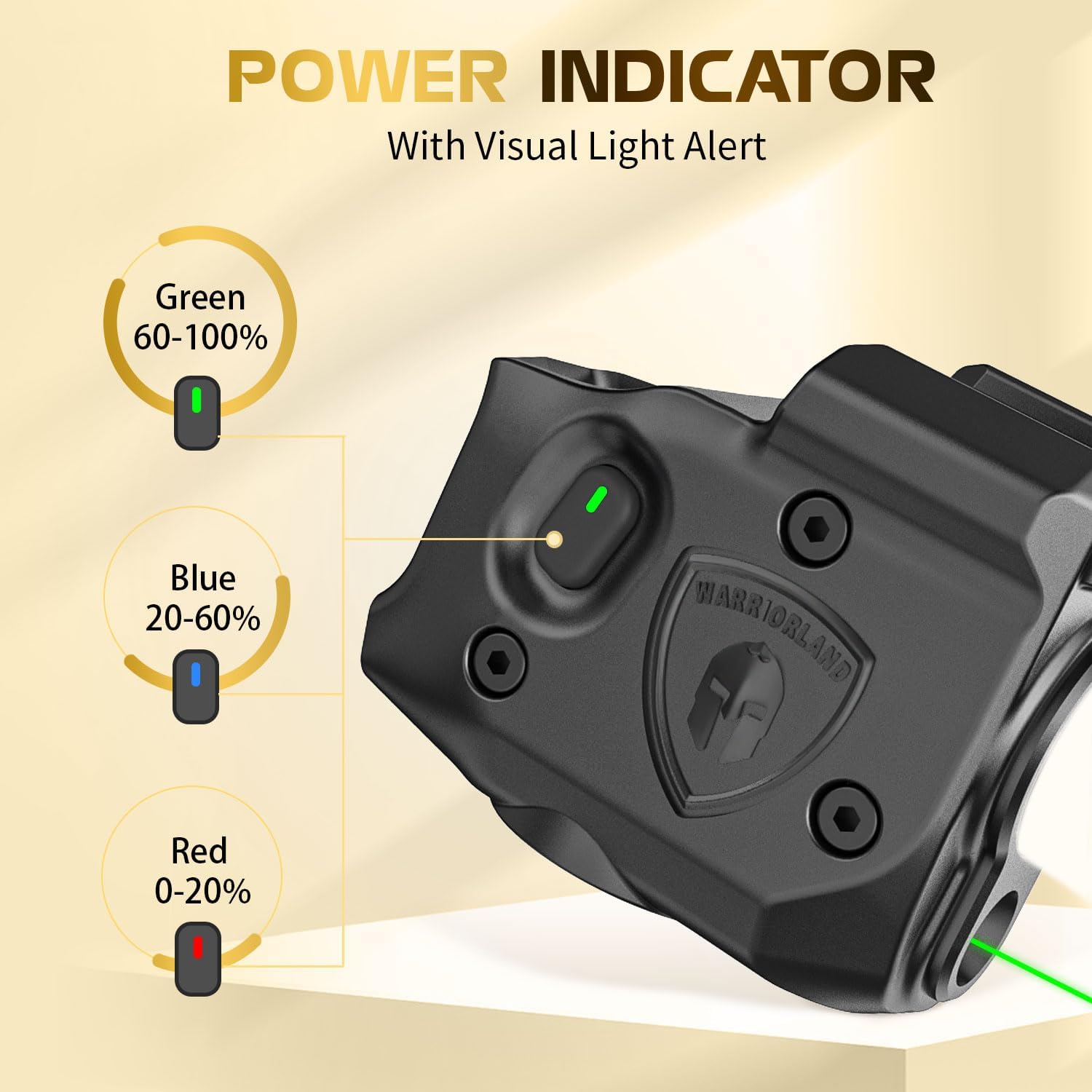 WARRIORLAND Pistol Light Laser Combo Fits Taurus G2C /G3C /Millennium PT111 G2 / PT140 G2/Taurus G3, Compact 150-Lumen Trigger & Rail Mounted Tactical Weapon Light, Green Laser & White LED Flashlight, SLL-101G - WARRIORLAND