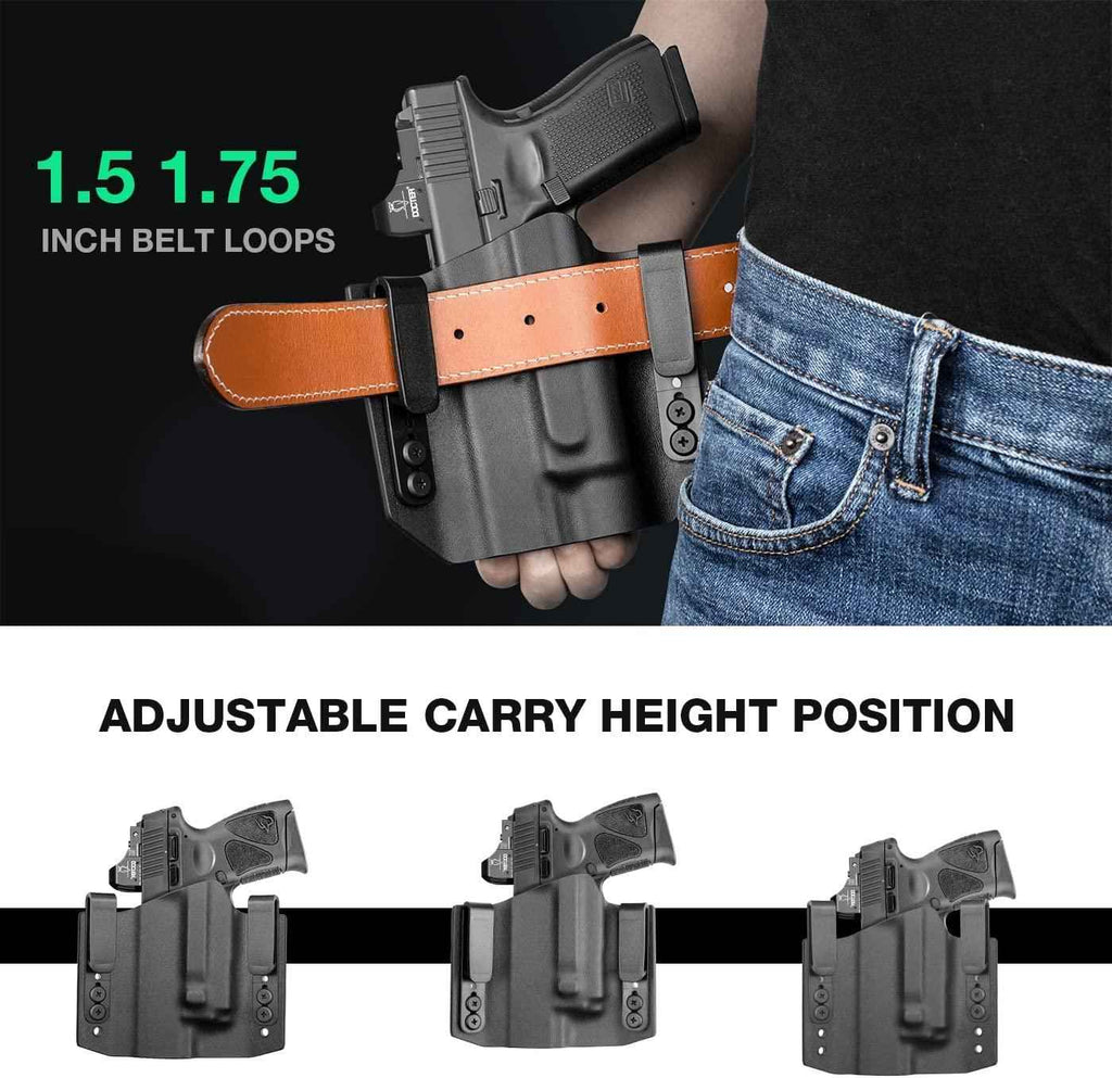 OWB Kydex OLIGHT BALDR Mini Light Bearing Holster for Taurus G2C / G3C / Millennium G2 PT111 / PT140 w/ optics cut