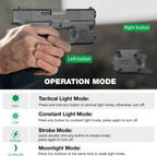 WARRIORLAND Mini Gun Light Compatible with Glock 42 / G43 / G43X (Not Fit G43X MOS) / G48(Not Fit G48 MOS), 150 Lumens G42/43/43X/48 Handgun Light, LED Tactical Light G42/43/48 SL-1 - WARRIORLAND
