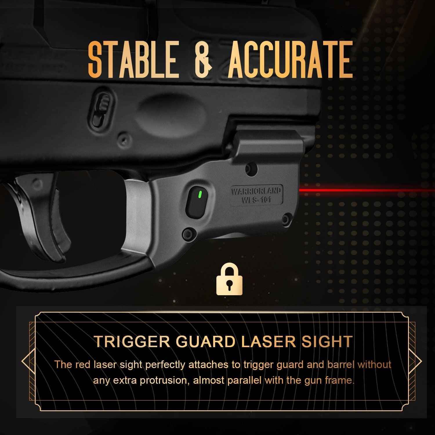 WLS-101 Red Laser Sight and Kydex Holster Combo Tailored Fit Taurus G2C/G3C/PT111 Millennium G2/PT140, Ultra Compact G2C Beam Sight, Gun Sight with Ambidextrous On/Off Switch & Power Indicator|WARRIORLAND