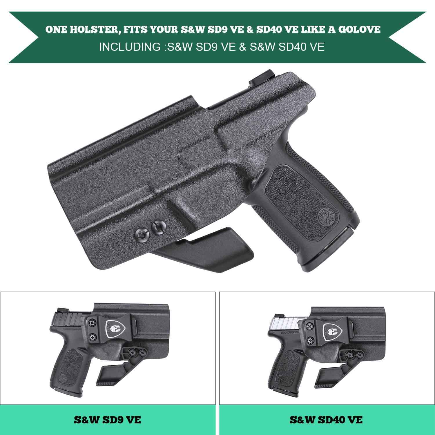 Smith & Wesson SD9 SD40 VE Inside Waistband Concealed Carry Holster with Claw Holsters for Fat Guys | WARRIORLAND