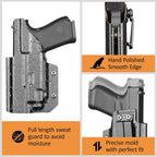 IWB Kydex Holster for Glock 19 with TLR7/ TLR7A, Fit Glock 17/19 Gen 3-5, 23/32 Gen 3-4 & 19X/ 44/45, Inside Waistband Conceal Carry, Optic Cut, Adj. Cant & Retention, Right Hand - WARRIORLAND
