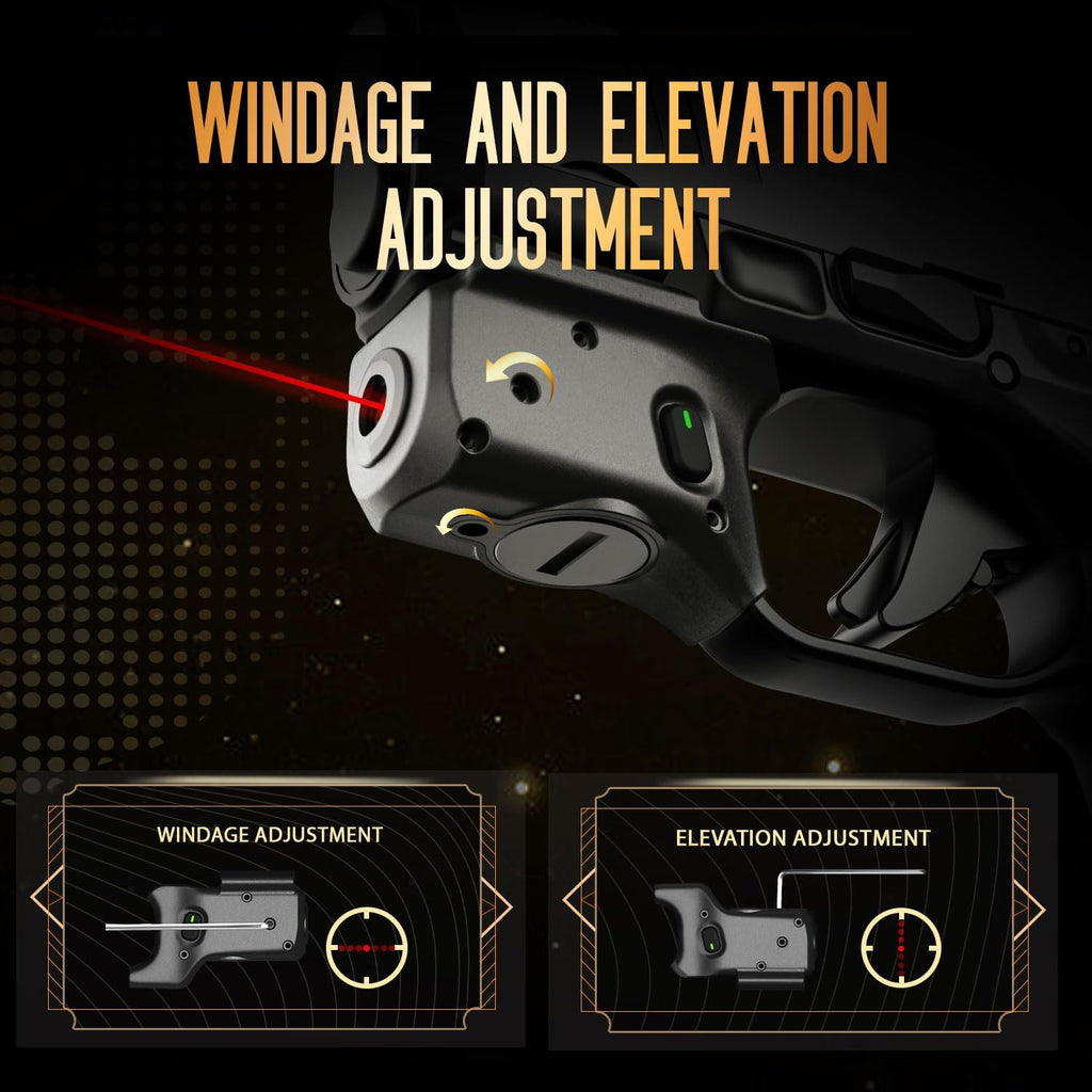 WARRIORLAND Red Laser Sight Fit Springfield Armory Hellcat (Not Fit Hellcat Pro), First Red Beam Sight with Power Indicator, Trigger Laser with Ambidextrous On/Off Switch, WLS-118 - WARRIORLAND