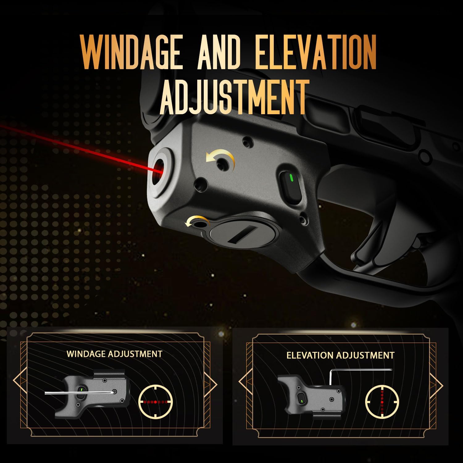 WARRIORLAND Red Laser Sight Fit Springfield Armory Hellcat (Not Fit Hellcat Pro), First Red Beam Sight with Power Indicator, Trigger Laser with Ambidextrous On/Off Switch, WLS-118 - WARRIORLAND