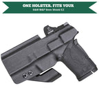 Smith & Wesson M&P Shield 9mm 380 EZ Kydex IWB Holster with Claw  for Fat Guys | WARRIORLAND