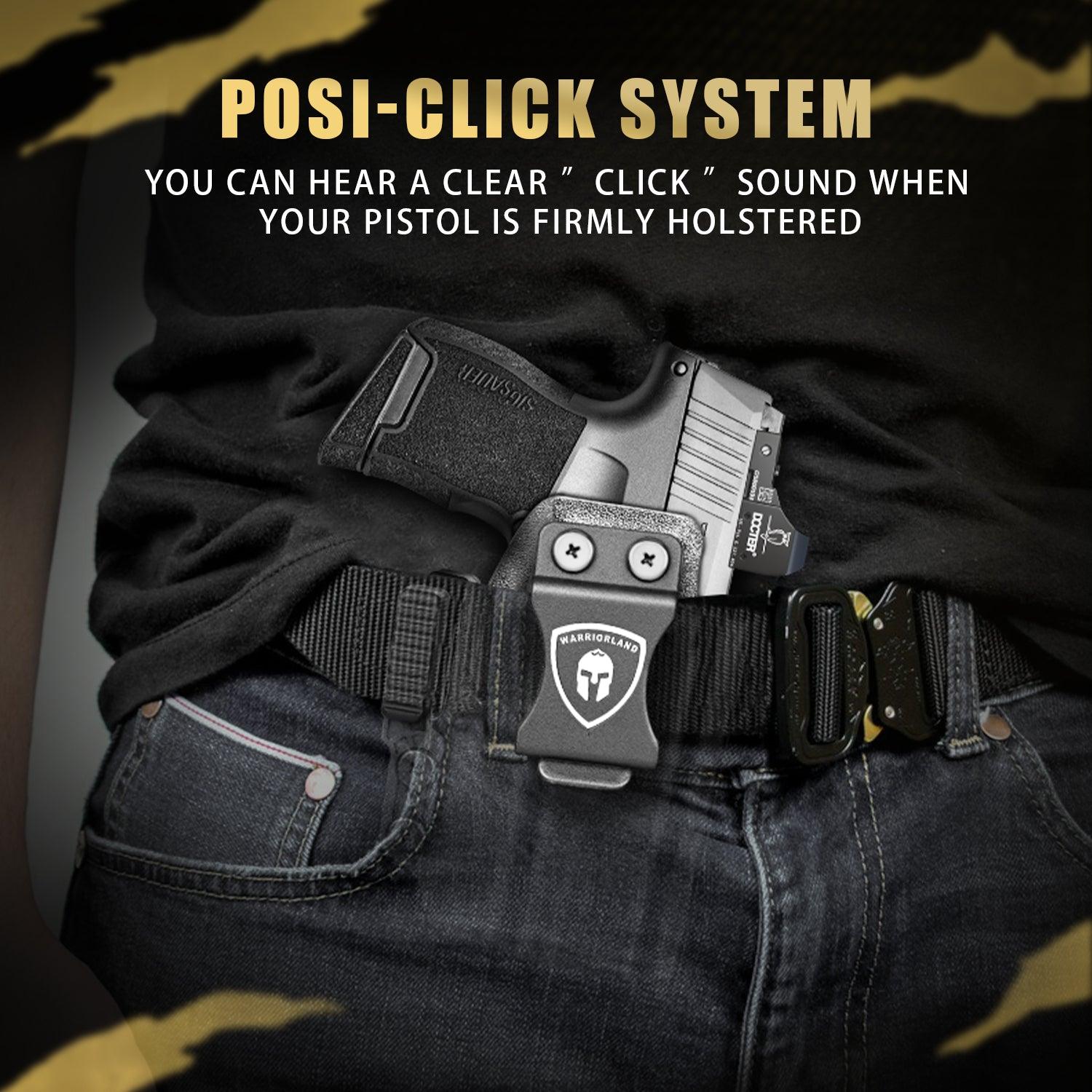 Sig P365 IWB Kydex Holster with Claw Attachment and Optic Cut: Sig Sauer P365 P365 XL P365 SAS P365X P365.380 ACP P365 ROSE.380 ACP, Inside Waistband Appendix Carry P365 Holster, Adj. Cant & Retention, Right Hand|WARRIORLAND - WARRIORLAND