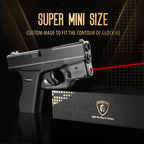 Red Laser Sight Designed to Fit Glock G42 with Holster Combo, Red Beam Sight with Power Indicator, Custom-Made IWB Kydex Holster Right Hand, Windage and Elevation Adjustment, WLS-105|WARRIORLAND - WARRIORLAND