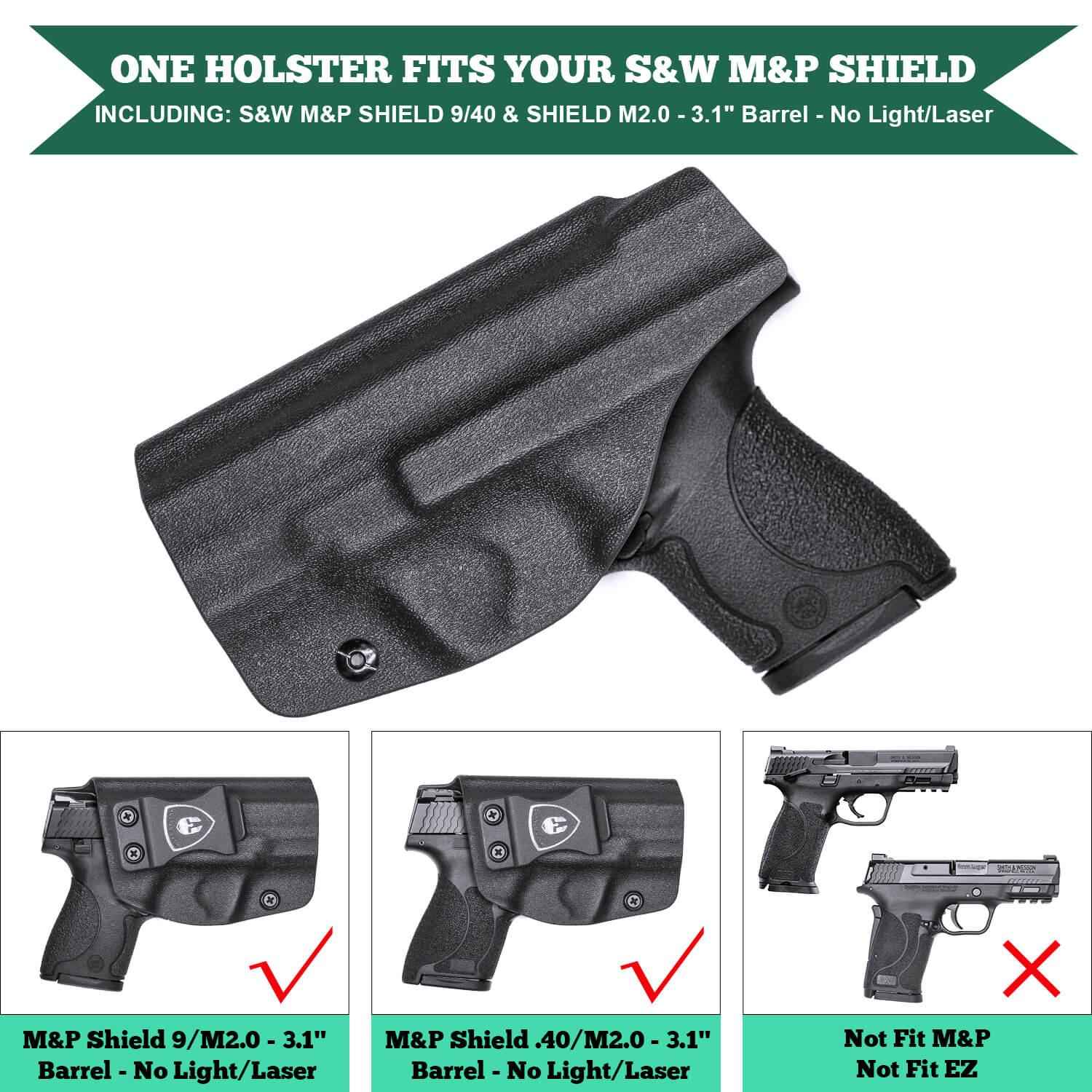 Kydex IWB Holster for Smith & Wesson M&P Shield/Plus/ .40 Pistol Right/ Left Handed | WARRIORLAND