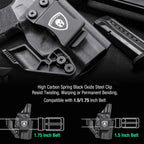 1.75 Inch Metal Clip Kydex IWB Holster with Claw Wing RDS Optics Cut for Sig Sauer P365/P365X/P365XL/P365 SAS  | Right Hand