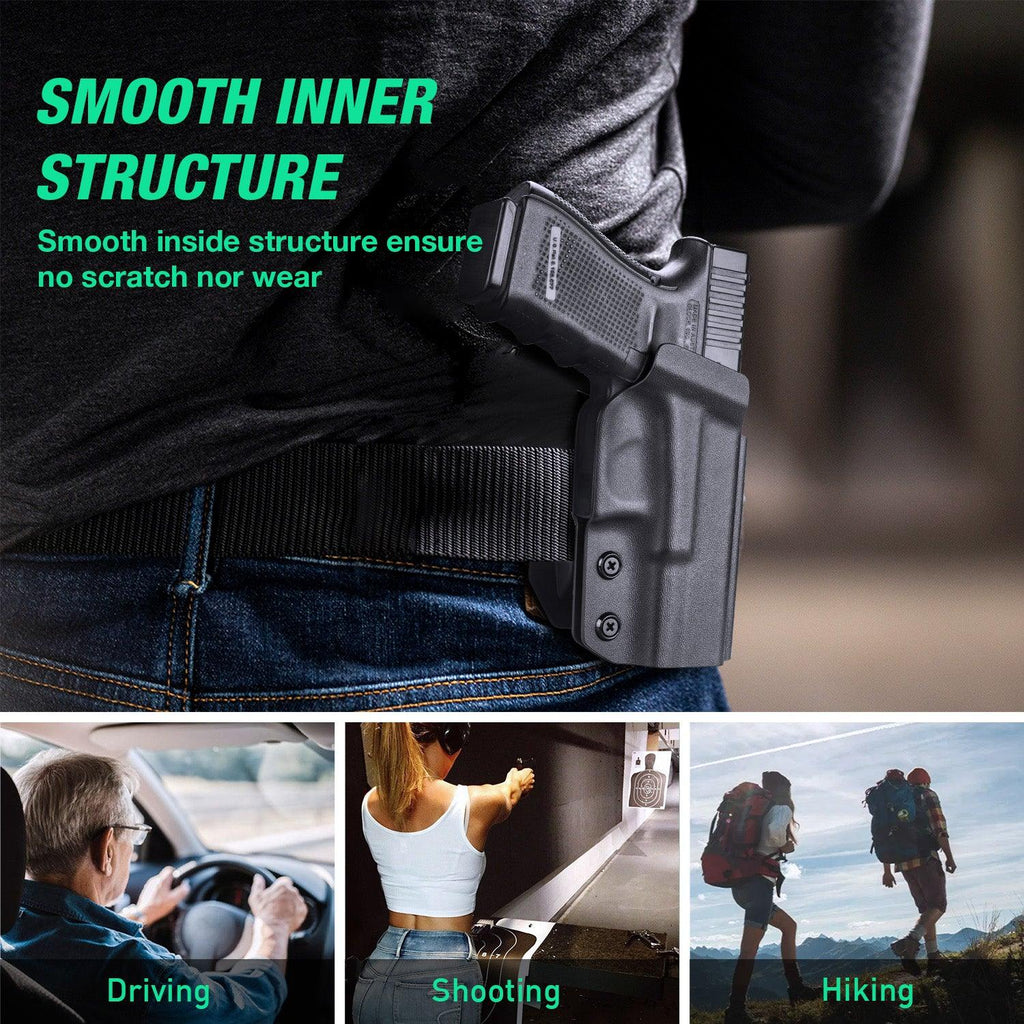 WARRIORLAND Compatible with Glock 20 21 22 Holster OWB Kydex Holster Optics Cut: G21 / G20 (Gen 3 4 5) & G22 Gen 5, Outside Waistband Open Carry G21 Holster with 1.75 Inch Paddle, Adj. Retention - WARRIORLAND