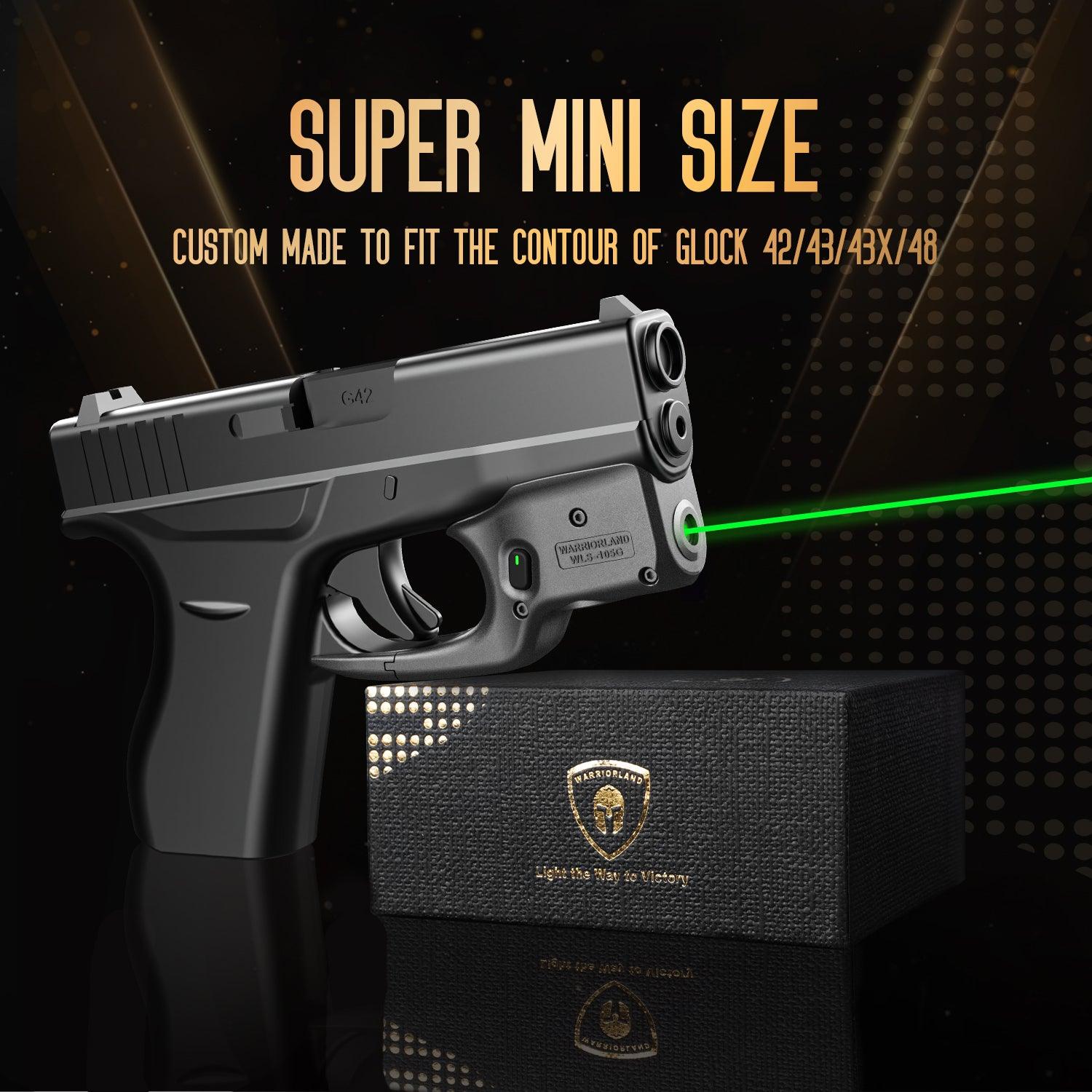 Green Laser Sight Tailored Fit G42 / G43 / G43X / G48, Ultra Compact G43 Beam Sight, Gun Sight with Ambidextrous On/Off Switch & Power Indicator, WLS-105G|WARRIORLAND - WARRIORLAND