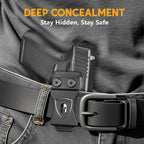 WARRIORLAND Kydex Holster, Fits Glock 43 / 43X / 43X MOS, IWB Carry, Adj. Retention, with Claw & Right-Hand - WARRIORLAND