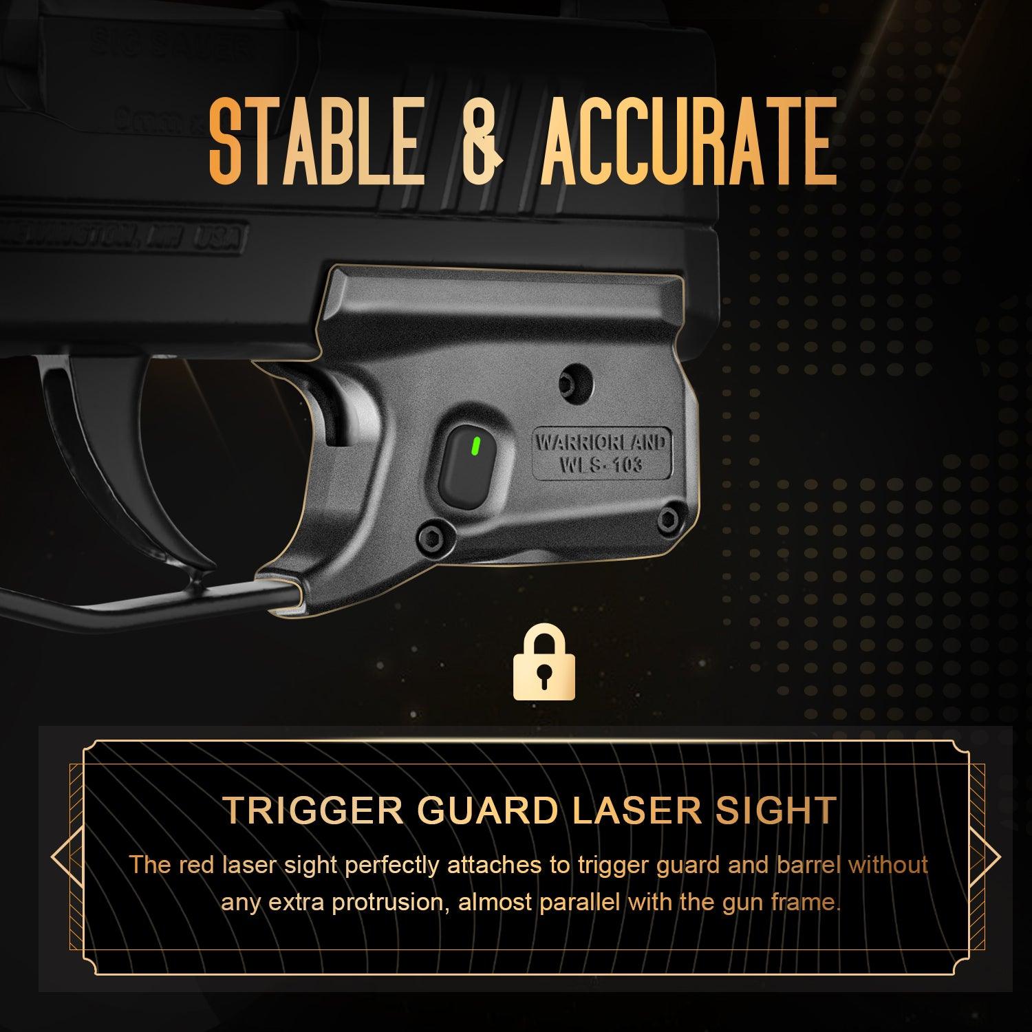 WLS-103 Red Laser Sight,Fit Sig Sauer P365 / P365X / P365XL,Ultra Compact P365 Beam Sight,with Ambidextrous On/Off Switch & Power Indicator|WARRIORLAND - WARRIORLAND