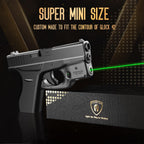 Green Laser Sight Designed to Fit Glock G42 with Holster Combo, Green Beam Sight with Power Indicator, Custom-Made IWB Kydex Holster Right Hand, Windage and Elevation Adjustment, WLS-105G - WARRIORLAND