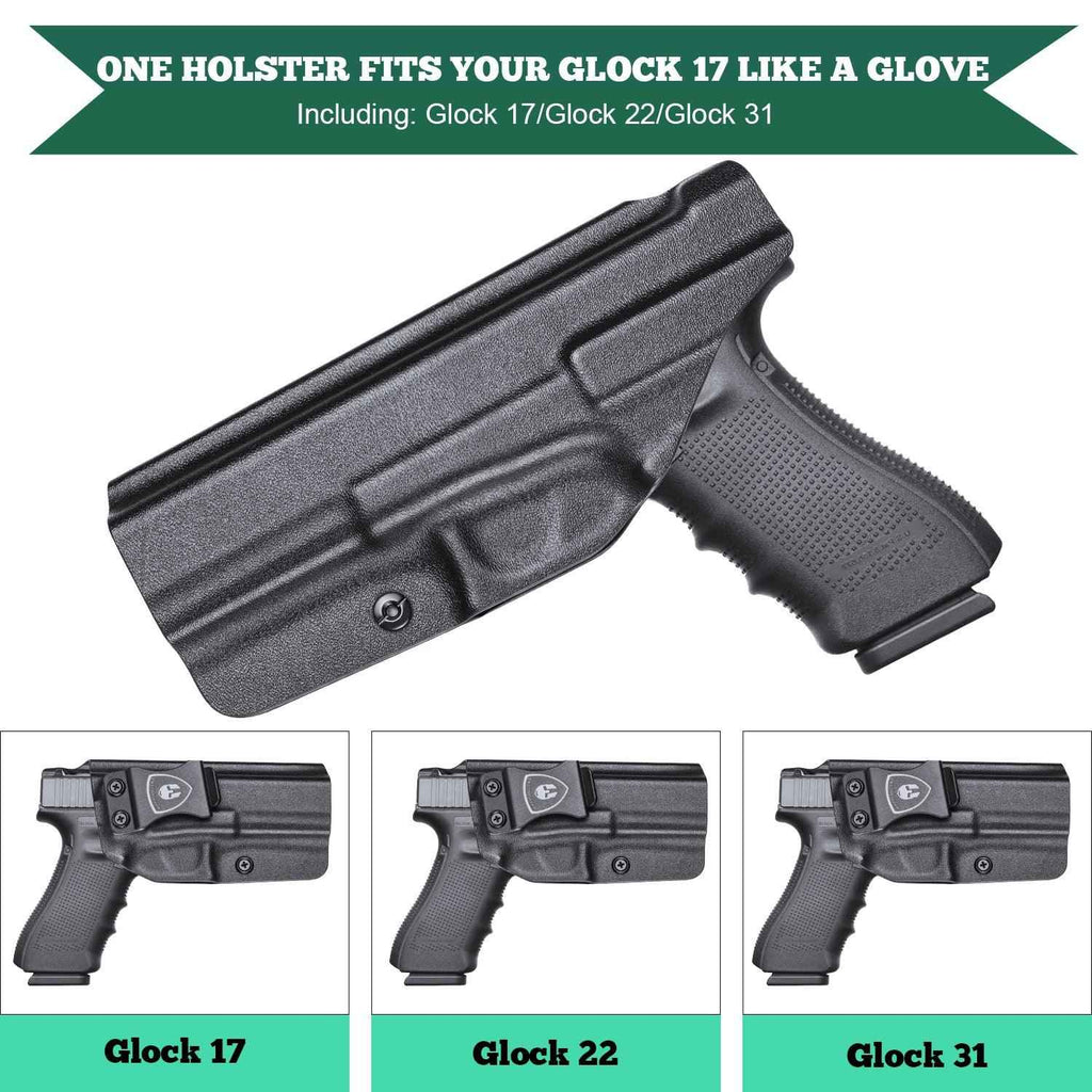 Kydex IWB Holster for Glock 17 / 22 / 31 Inside Waistband Concealed Carry Right/ Left Handed | WARRIORLAND