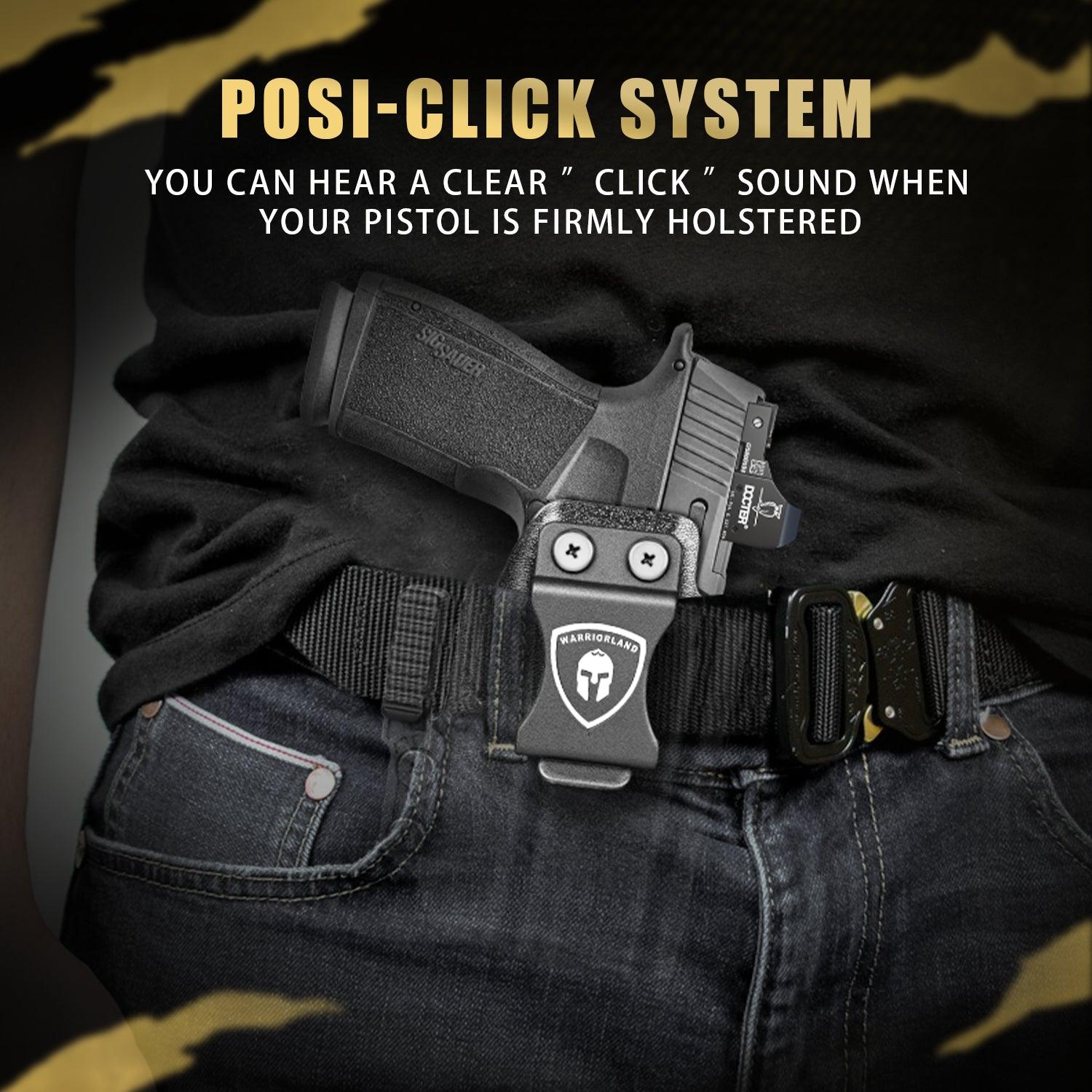 Sig P365X-Macro IWB Kydex Holster with Claw Attachment and Optic Cut: Sig Sauer P365XMACRO, Inside Waistband Appendix Carry P365 X Macro Holster, Adj. Cant & Retention, Right Hand|WARRIORLAND - WARRIORLAND