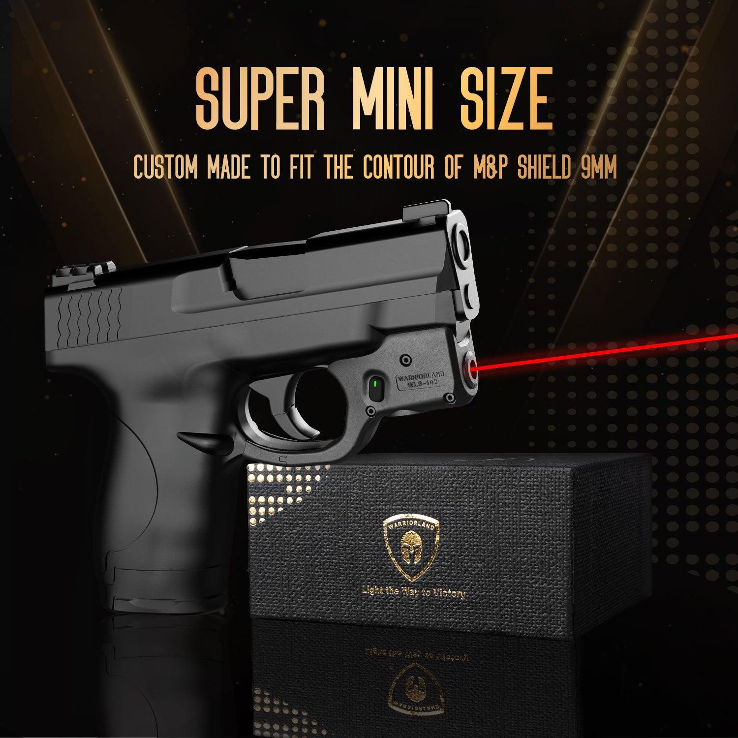 Red Laser Sight Tailored Fit M&P Shield 9mm/.40 Pistol (Not Fit M&P Shield Plus), Ultra Compact Shield 40 Beam Sight, Gun Sight with Ambidextrous On/Off Switch & Power Indicator, WLS-102|WARRIORLAND - WARRIORLAND