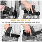 WARRIORLAND IWB Kydex Holster Compatible with S&W Bodyguard 2.0 – Concealed Carry Holster with Optic Cut, Claw, Adjustable Cant, Audible Lock, Inside Waistband Carry, Right Hand Draw - WARRIORLAND