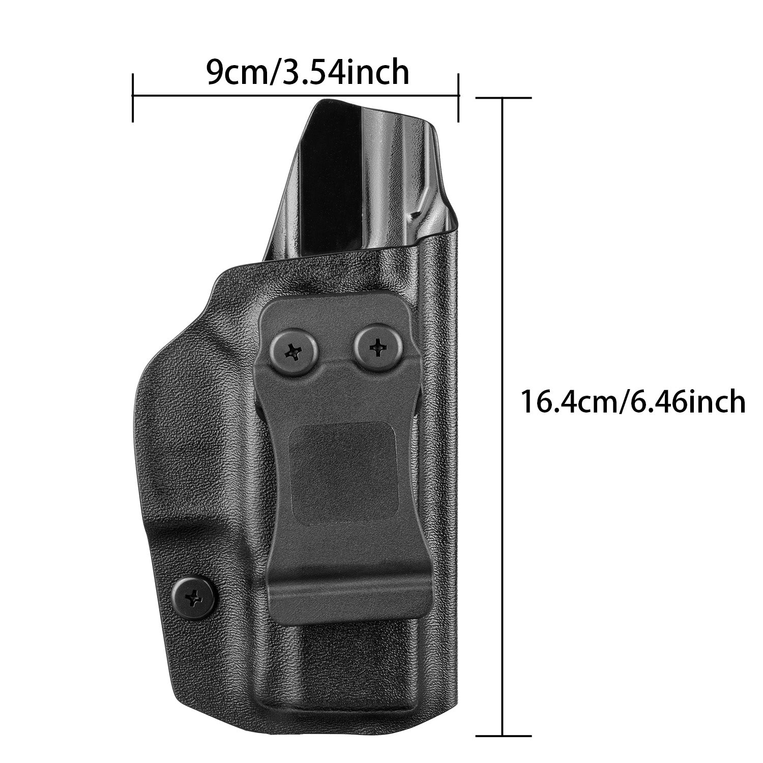Warriorland Kydex IWB Holster, Compatible with Taurus G2C Taurus G3C Taurus G3C TORO Taurus G3 Taurus PT111 Millennium G2 Taurus PT140 Millennium G2 Pistol, Adj. Cant & Retention, Right Hand - WARRIORLAND