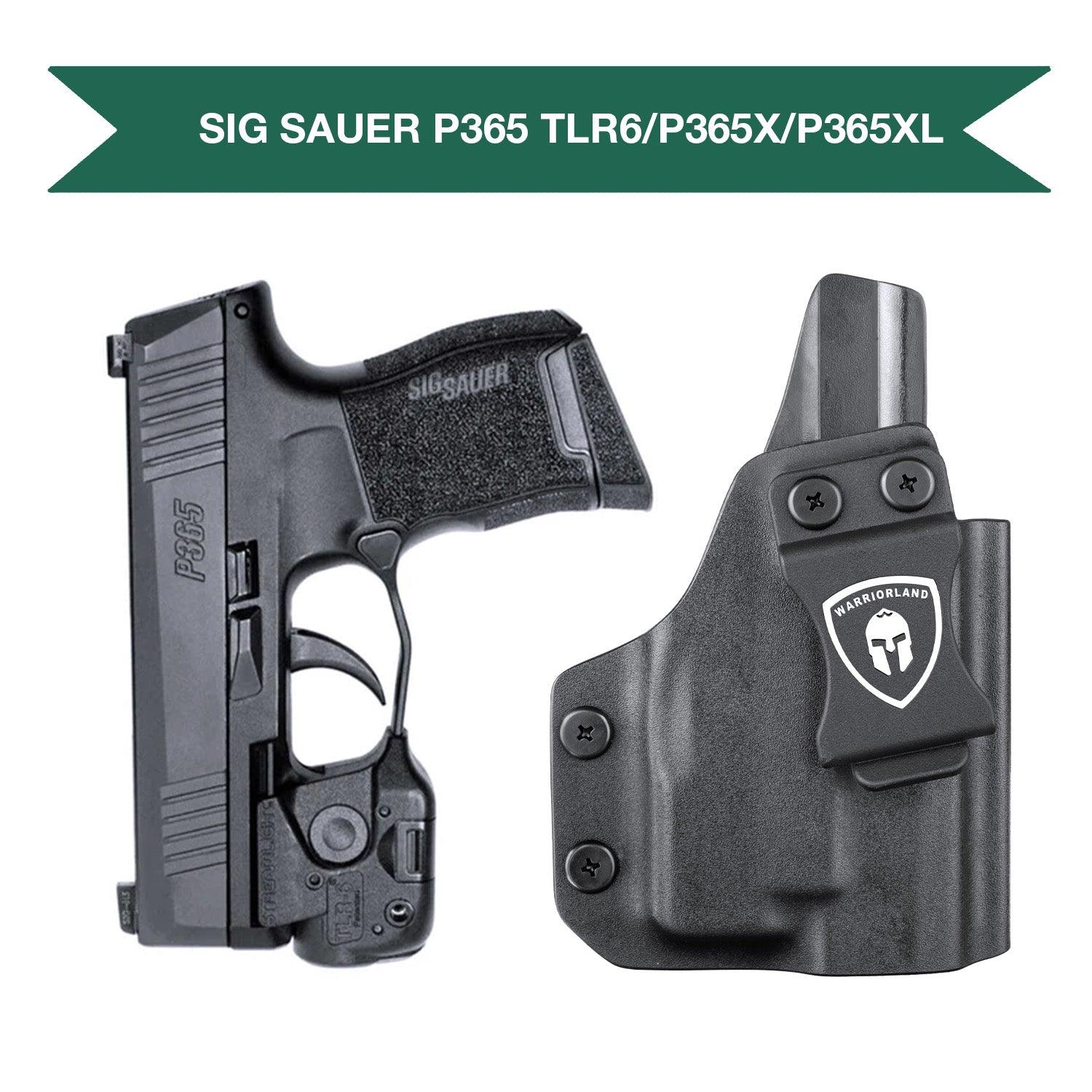WARRIORLAND IWB Kydex Holster Compatible with Sig Sauer P365/P365X/P365 SAS/P365XL w/TLR-6/6 HL / 6 HL G, Inside Waistband Concealed Carry, Adj. Cant & Retention, Optic Cut,Right Hand - WARRIORLAND