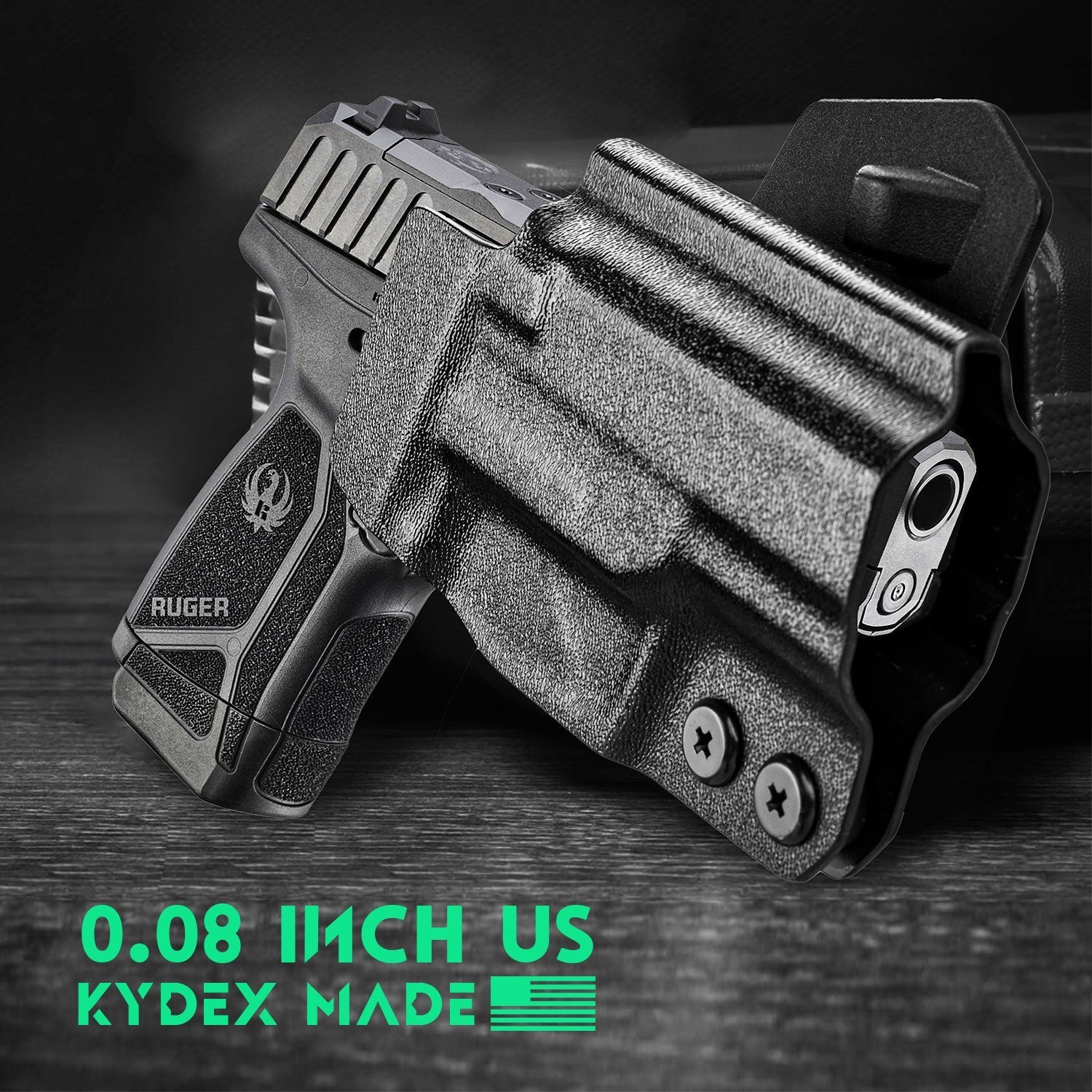 OWB Holster Optics Cut Fit Ruger Max-9 Pistol, Outside Waistband Open Carry Max 9 Holster with 1.75 Inch Paddle, Adj. Retention & Cant, Right Hand|WARRIORLAND - WARRIORLAND