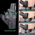 Glock 17 IWB Kydex Holster with Claw, Metal Belt Clip - Optic Ready, 0.06 inch Kydex | Right/Left Hand