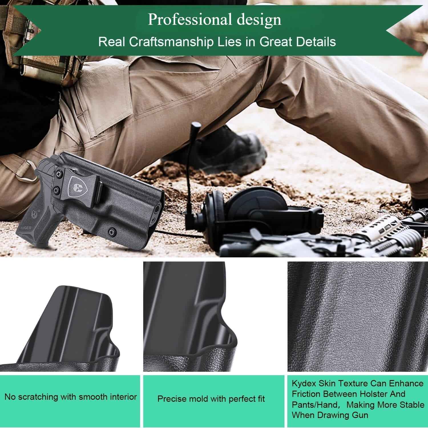 Ruger Security 9mm Compact Holster KYDEX IWB Right/ Left Handed | WARRIORLAND