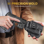 WARRIORLAND Pistol Light Laser & Holster Fit for Taurus G2C/ G3C/ PT111 G2 / PT140 G2, Compact 150-Lumen Trigger Mounted Tactical Weapon Light with Red Laser White LED & IWB Holster, Power Indicator - WARRIORLAND