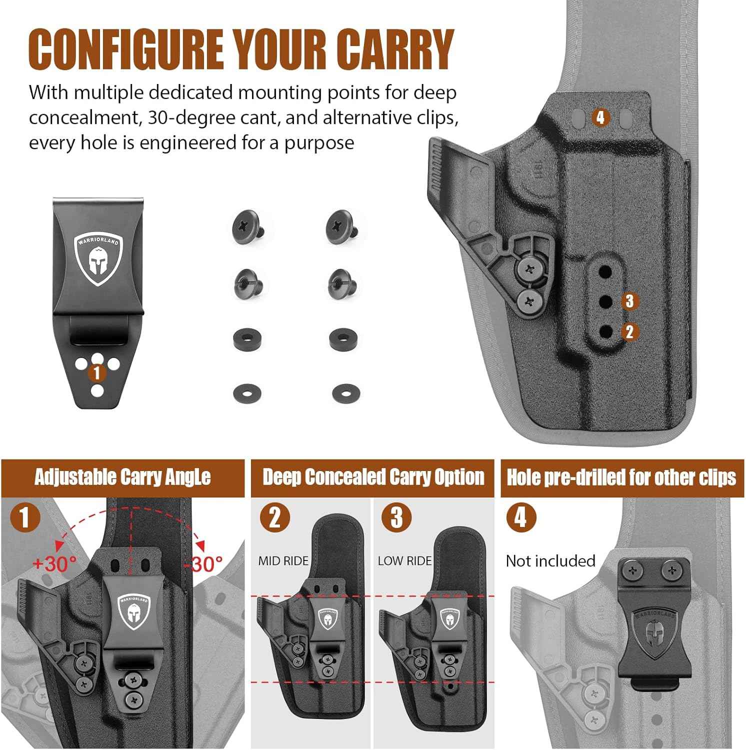 WARRIORLAND IWB Hybrid Holster for 5
