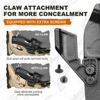WARRIORLAND IWB Kydex Holster Compatible with CZ Shadow 2 Compact and CZ Shadow 2, Optic Cut & Claw, Inside Waistband Conceal Carry, Adj. Retention & Cant (Right Hand) - WARRIORLAND