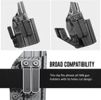 WARRIORLAND IWB & OWB Gun Holster Belt Clip, 1.5/1.75 Inch Adjustable, with Metal Washers, Screws, Slotted Binding Posts – Fits Holsters & Knife Sheaths 2 Pack - WARRIORLAND